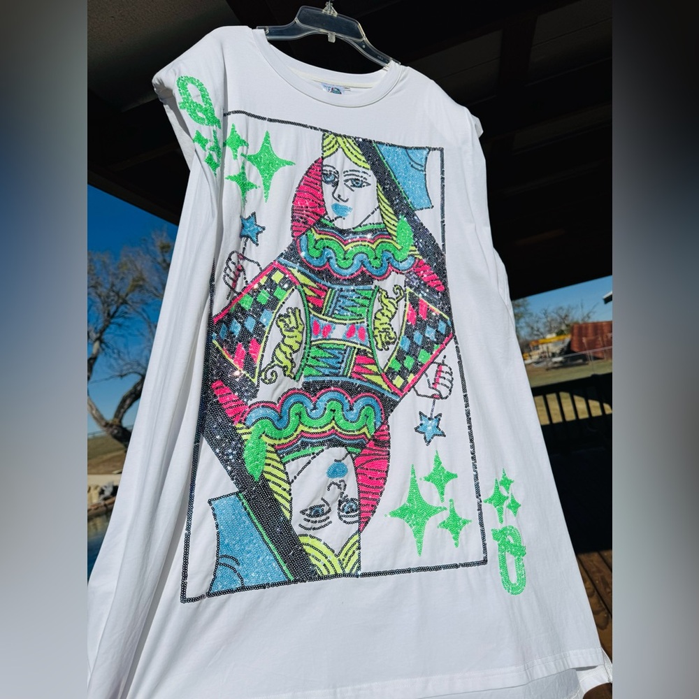 Queen of Sparkles Queen Logo Card Dress